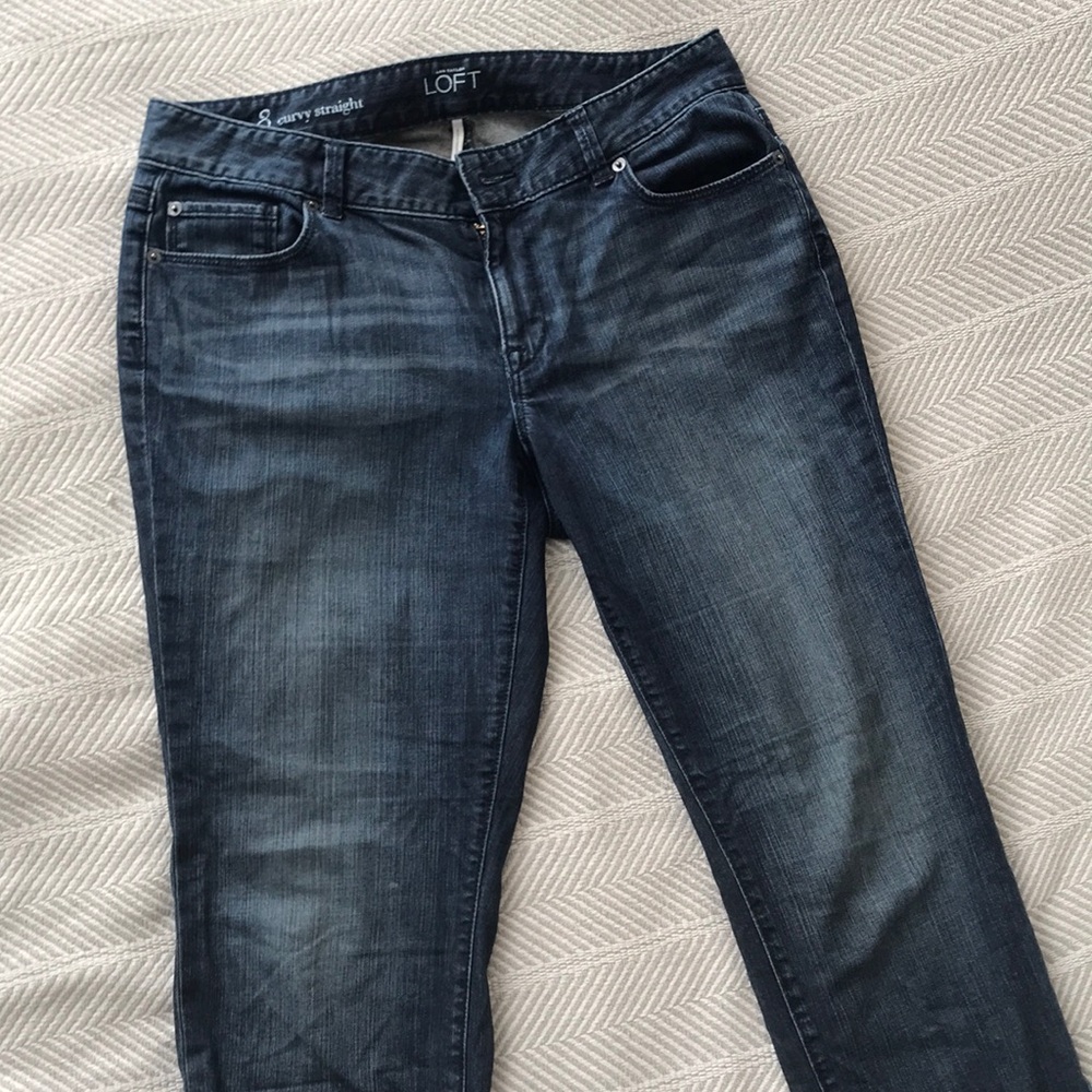 LOFT Curvy Straight Jeans size 8